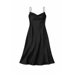 Show Me Your Mumu Dress Black Verona Cowl Slip Midi Women’s L